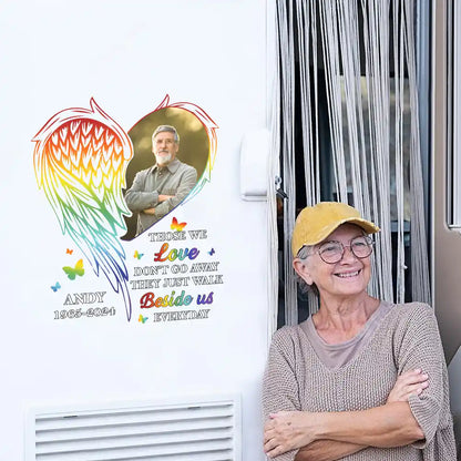 Custom Photo A Piece Of My Heart Memorial - Personalized Decor Decal