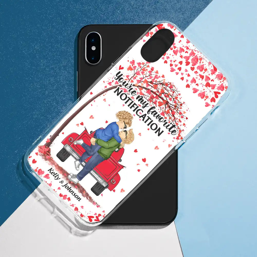 You're Are My Favorite Notification Couples - Personalized Clear Phone Case