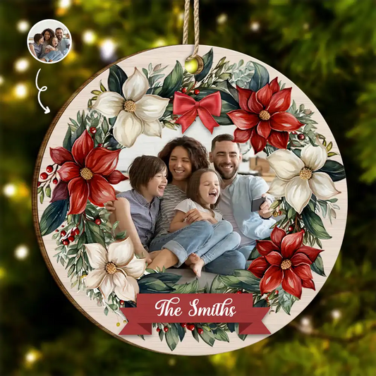 Custom Photo Family - Personalized Custom Shaped Wooden Ornament