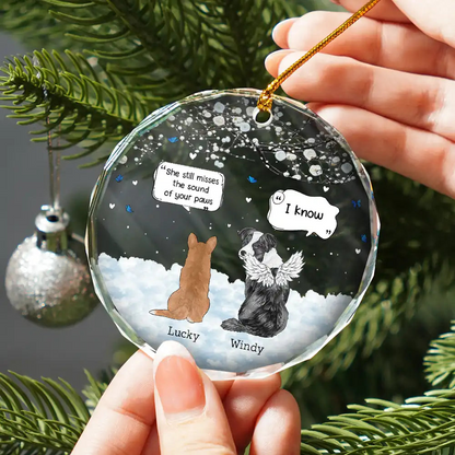 They Still Talk About You Memorial Pet Lovers Christmas - Personalized Circle Ornament