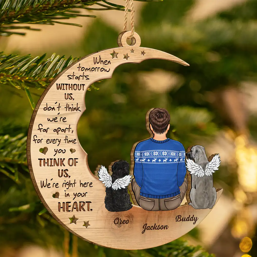 Christmas Pet Memorial When Tomorrow Starts Without Me - Personalized Wooden Cutout Ornament