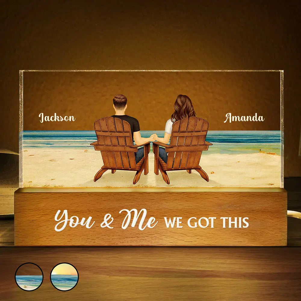 You And Me We Got This Beach View - Personalized Rectangle LED Light
