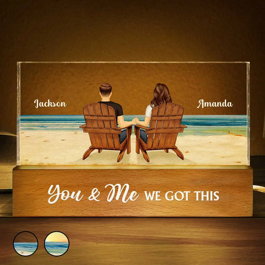You And Me We Got This Beach View - Personalized Rectangle LED Light