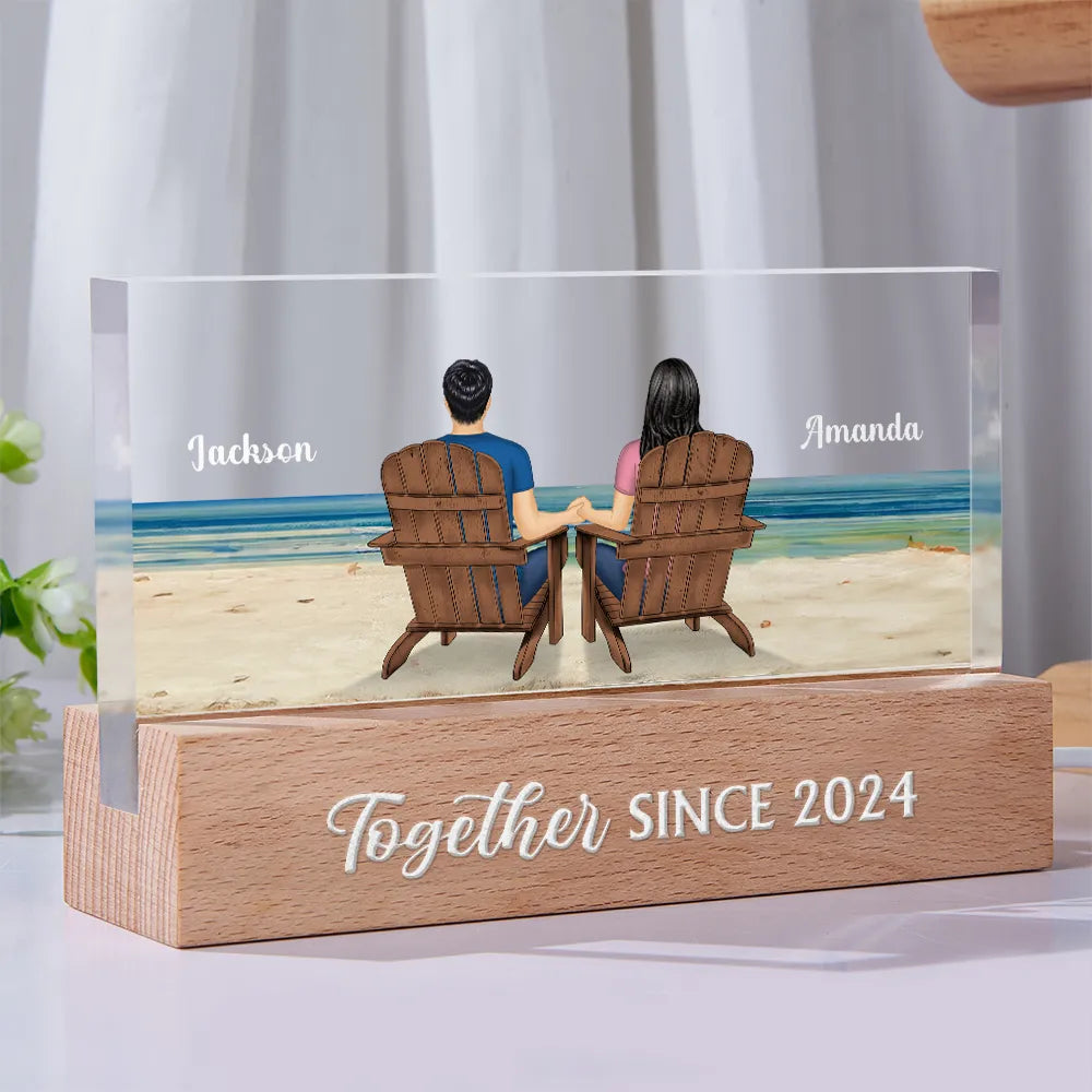 You And Me We Got This Beach View - Personalized Rectangle LED Light