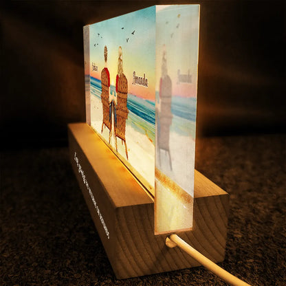 You And Me We Got This Beach View - Personalized Rectangle LED Light