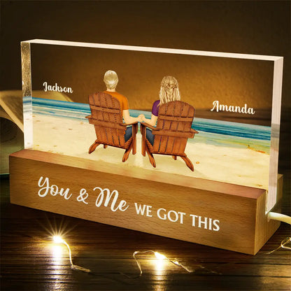 You And Me We Got This Beach View - Personalized Rectangle LED Light
