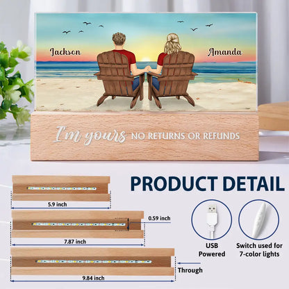 You And Me We Got This Beach View - Personalized Rectangle LED Light