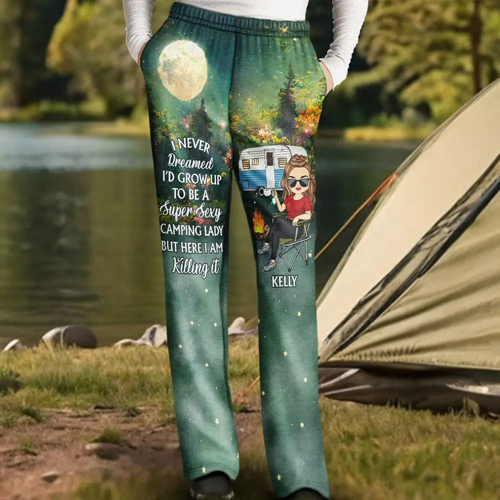 Super Sexy Camping Lady - Personalized Pajama Pants