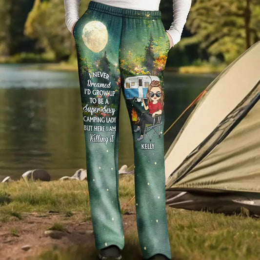 Super Sexy Camping Lady - Personalized Pajama Pants
