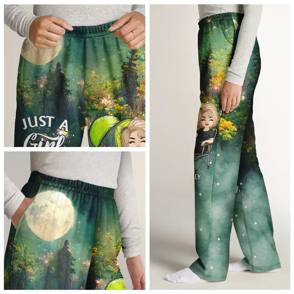 Super Sexy Camping Lady - Personalized Pajama Pants