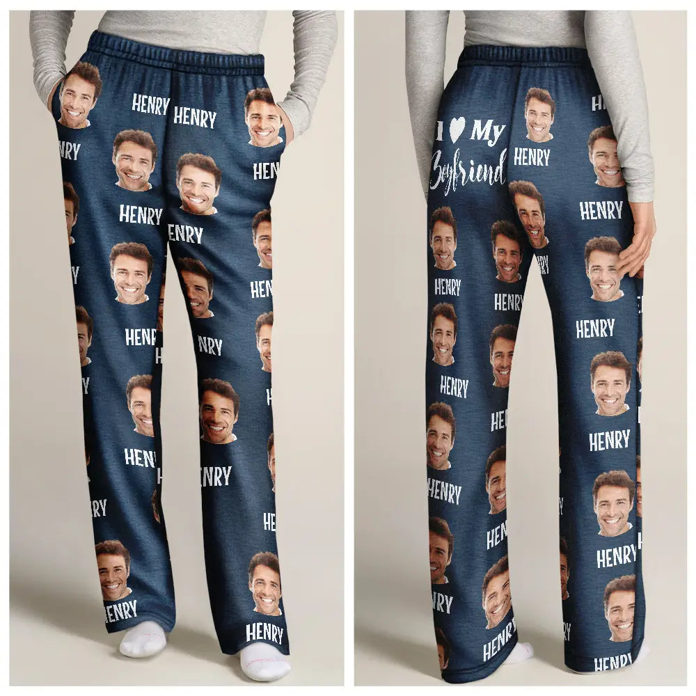 Custom Photo I Love My Wife Boyfriend - Personalized Sweatpants