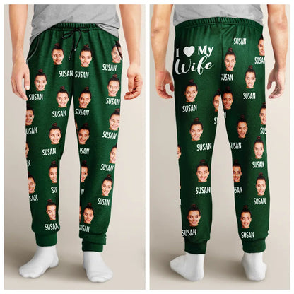 Custom Photo I Love My Wife Boyfriend - Personalized Sweatpants