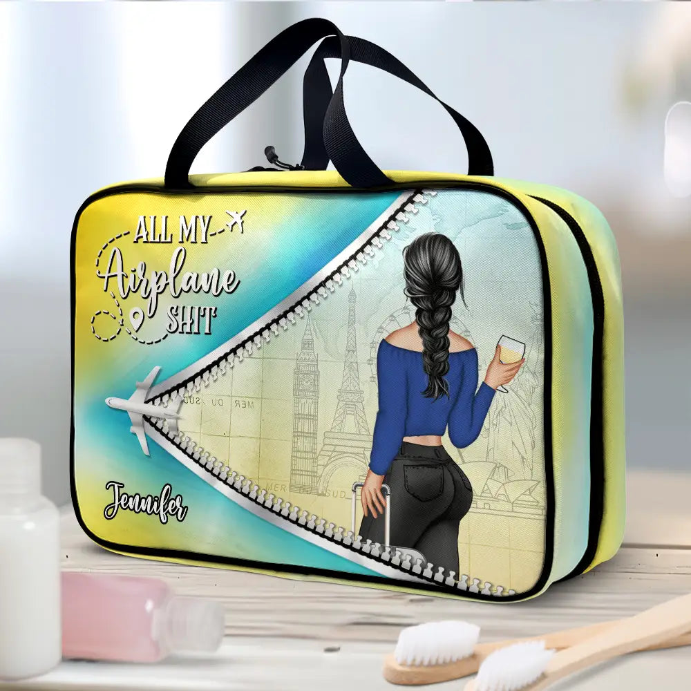 All My Airplane Travel Crap - Personalized Toiletry Bag