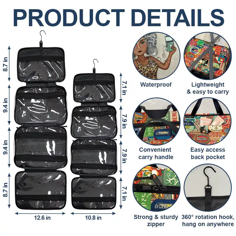 Just A Girl Who Loves Traveling - Personalized Toiletry Bag