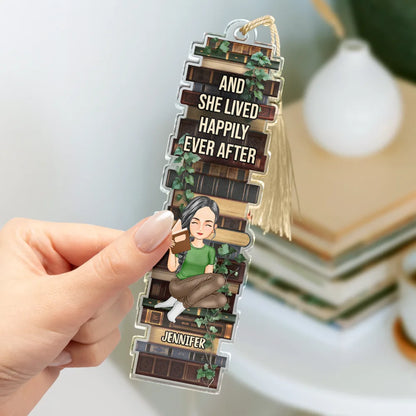 Reading, Gift For Yourself - A Girl Who Loves Books Just One More Chapter - Personalized Acrylic Bookmark