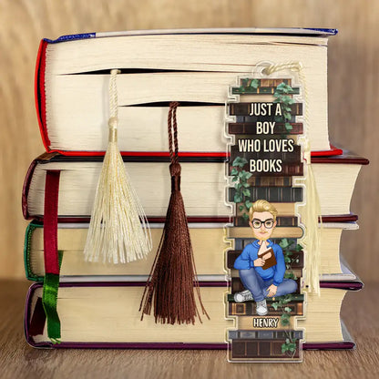 Reading, Gift For Yourself - A Girl Who Loves Books Just One More Chapter - Personalized Acrylic Bookmark