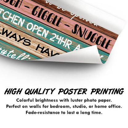 Grandparent's House Rules Always Have Fun - Family Gifts - Personalized Custom Poster