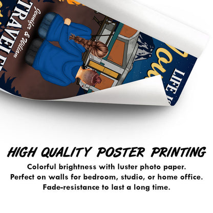Best Traveled Together - Gift For Couple - Personalized Custom Poster