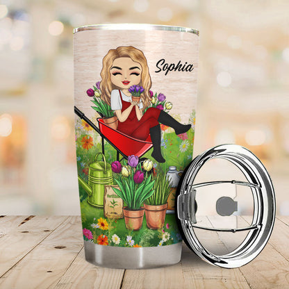 Chibi Girl Into The Garden Find My Soul - Personalized Custom Tumbler