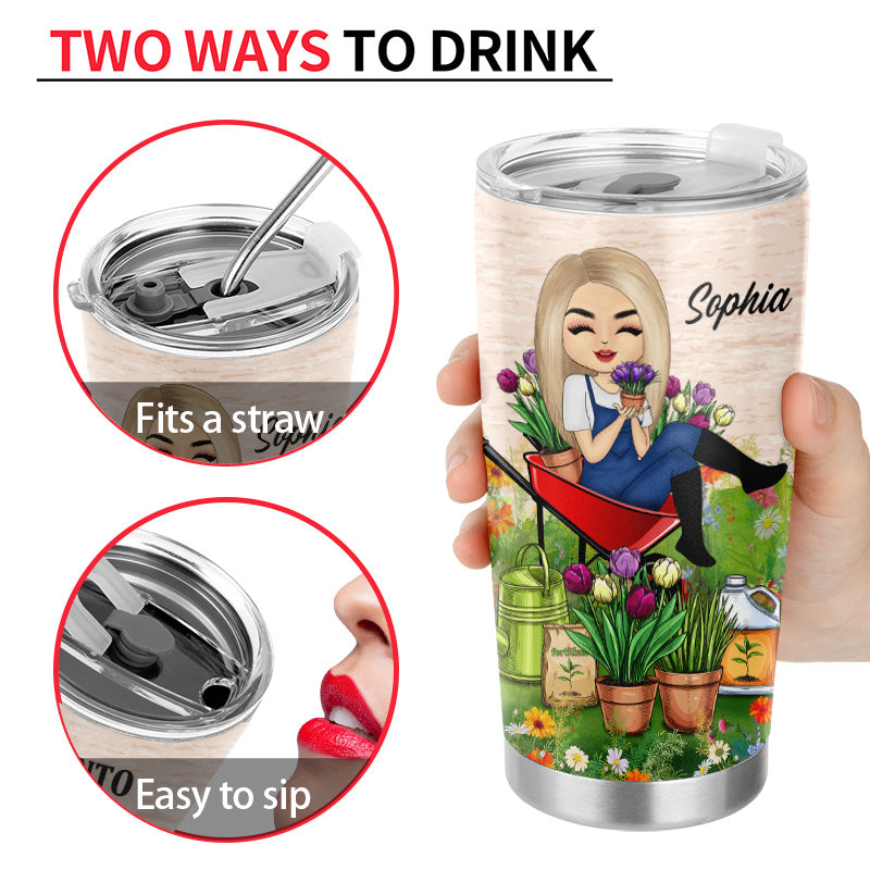 Chibi Girl Into The Garden Find My Soul - Personalized Custom Tumbler