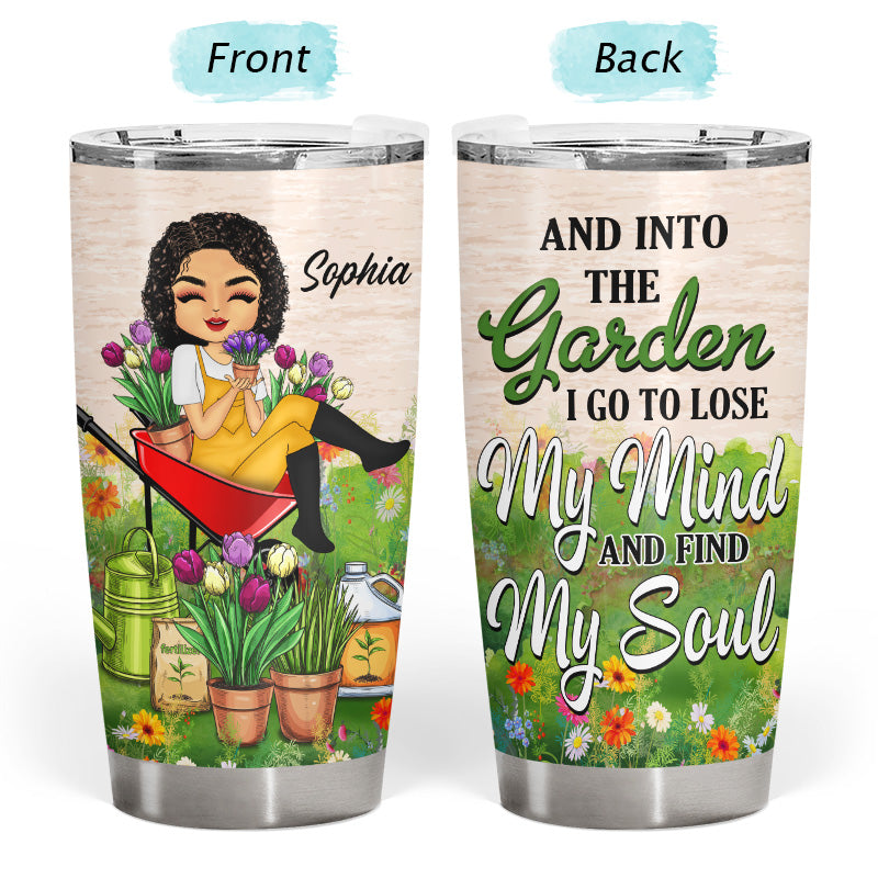 Chibi Girl Into The Garden Find My Soul - Personalized Custom Tumbler