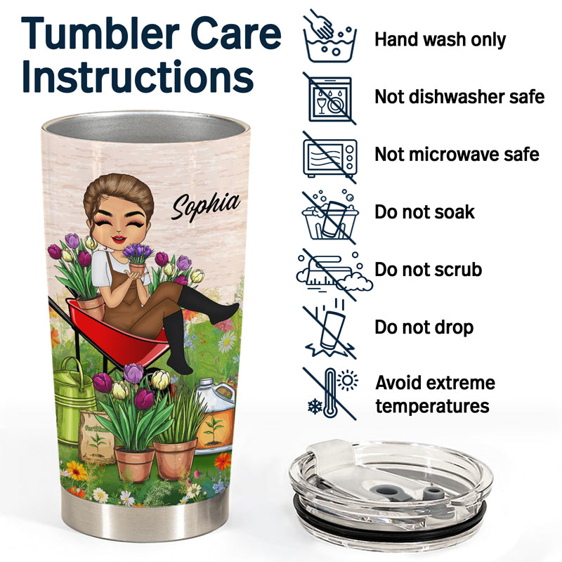 Chibi Girl Into The Garden Find My Soul - Personalized Custom Tumbler