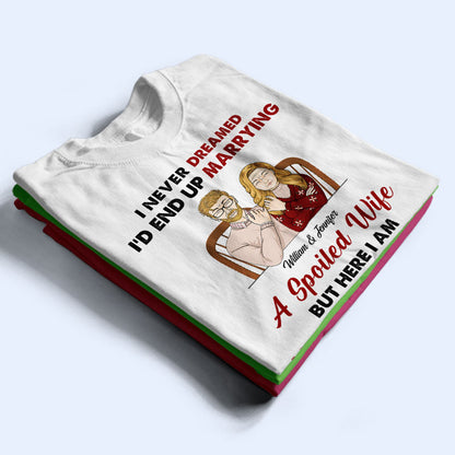 Elder Couple Living The Dream Husband Wife Family - Personalized Custom T Shirt