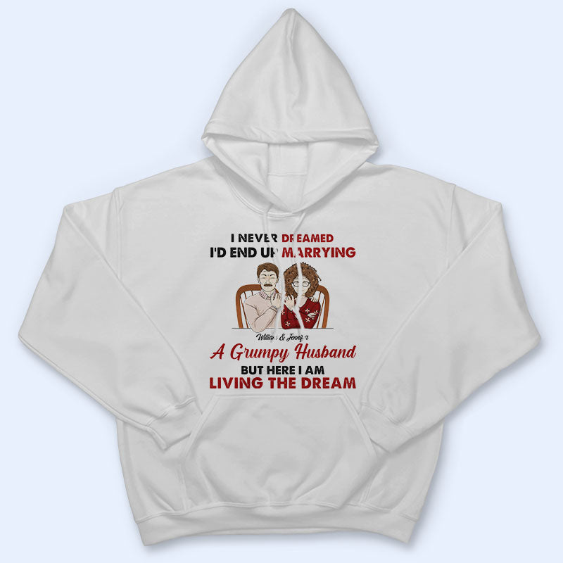 Elder Couple Living The Dream Husband Wife Family - Personalized Custom T Shirt