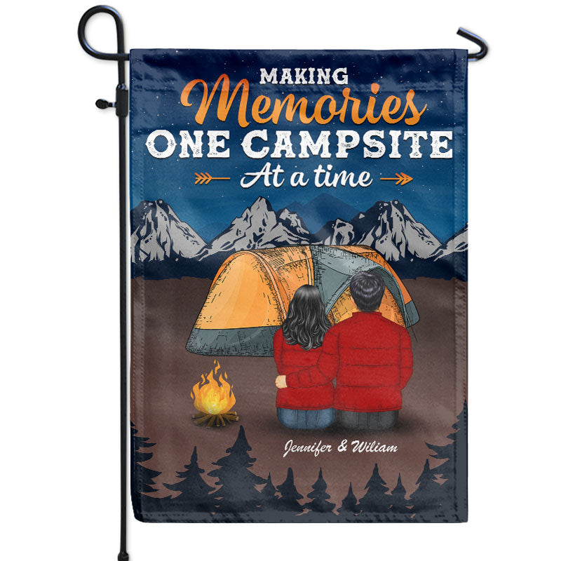 Camping Couple Making Memories - Personalized Custom Flag