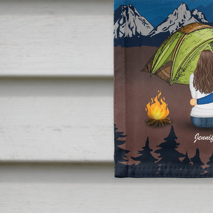 Camping Couple Making Memories - Personalized Custom Flag