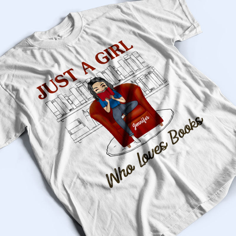 Reading Girl Just A Girl Who Loves Books - Reading Lovers - Personalized Custom Hoodie