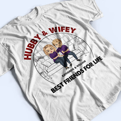 Chibi Couple Best Friends For Life - Personalized Custom T Shirt