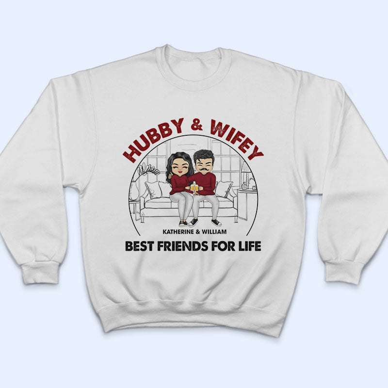 Chibi Couple Best Friends For Life - Personalized Custom T Shirt