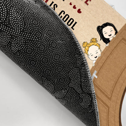 Family Couple Beware Of Wife Kids Are Shady - Gift For Couple - Personalized Custom Doormat