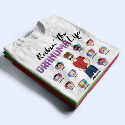 Family Rockin' The Mama Life - Mother Gift - Personalized Custom T Shirt