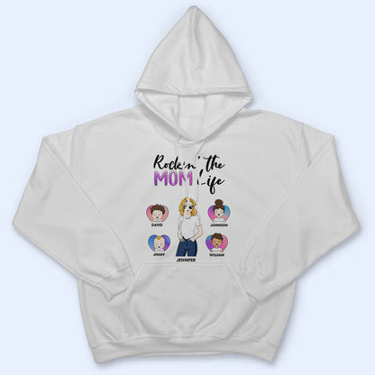 Family Rockin' The Mama Life - Mother Gift - Personalized Custom T Shirt