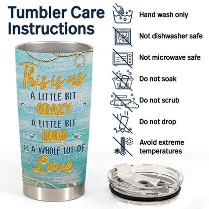 Couple Together With You In The Sand Husband Wife - Couple Gifts - Personalized Custom Tumbler