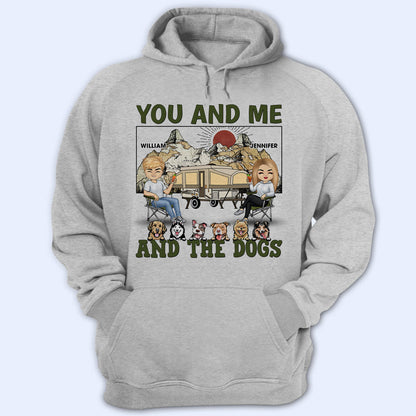 Camping Couple And The Dogs - Gift For Dog Lover - Personalized Custom T Shirt