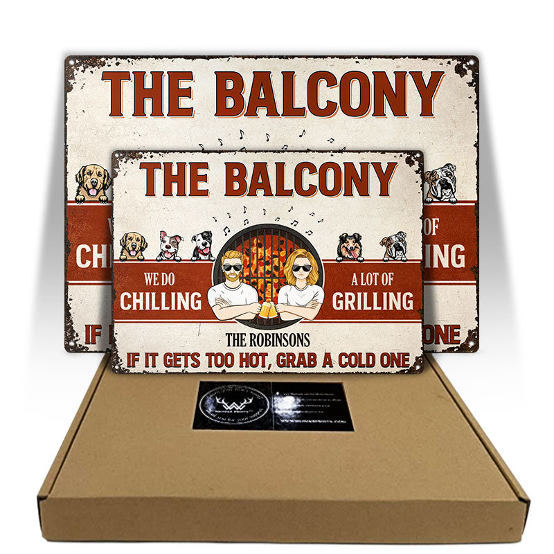 Couple We Do A Lot Of Chilling & Grilling Husband Wife - Personalized Custom Classic Metal Signs