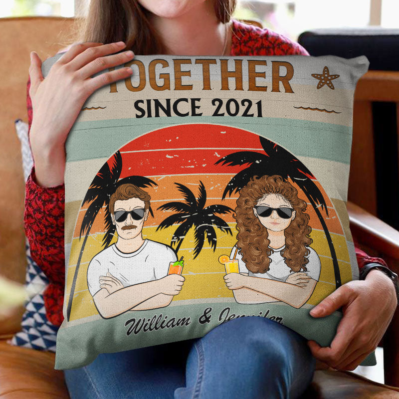 Family Couple Love You To The Beach And Back - Gift For Couple - Personalized Custom Pillow