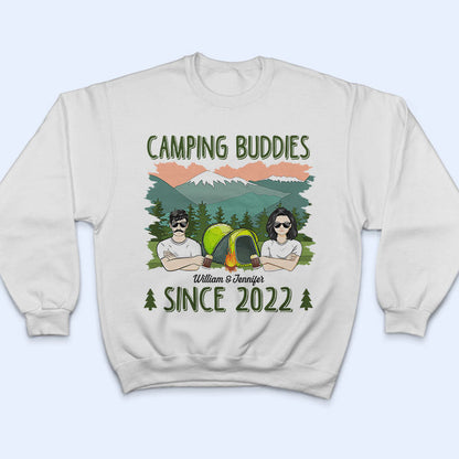 Camping Buddies Since - Gift For Couple - Personalized Custom T Shirt