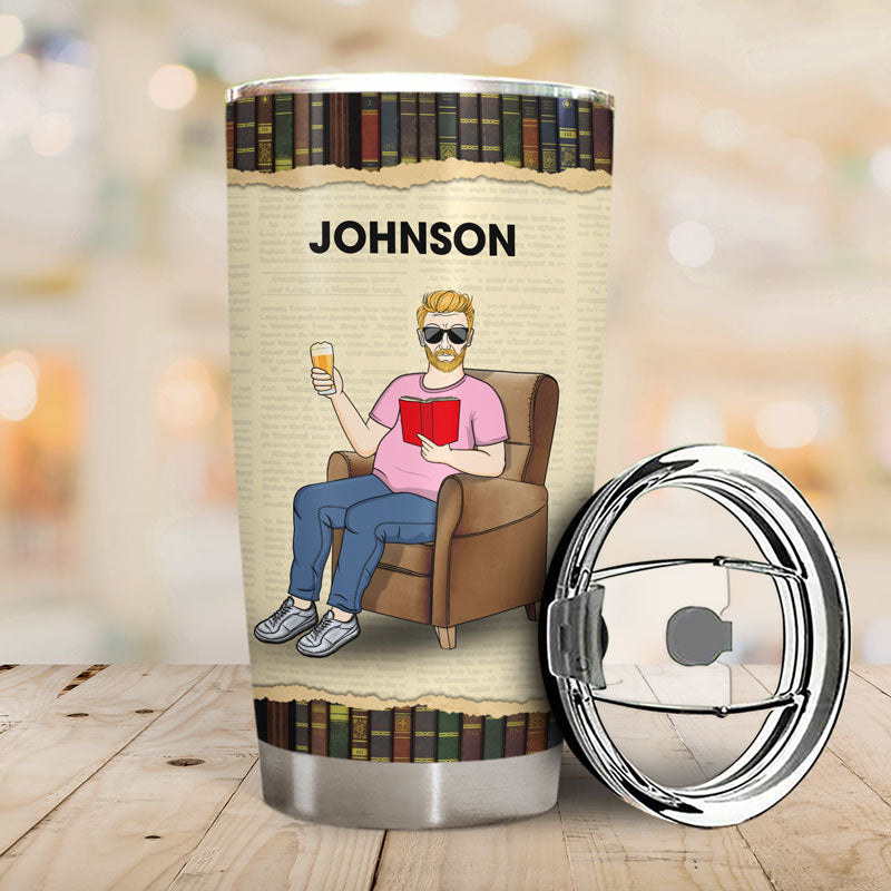 I Like Coffee & Books And Maybe Three People - Gift For Father - Personalized Custom Tumbler