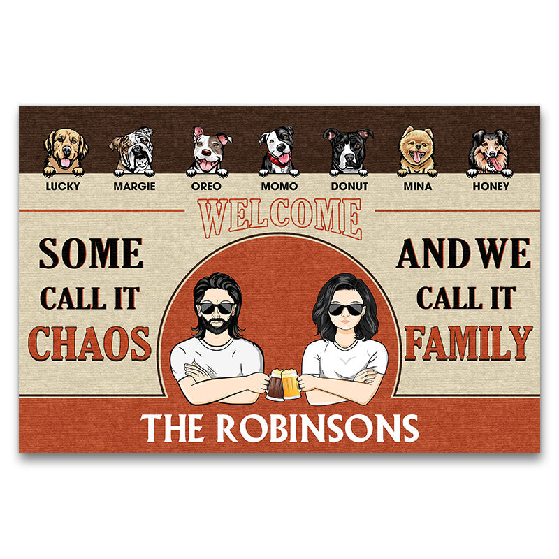 Couple Husband Wife And We Call It Family - Dog Lovers Gift - Personalized Custom Doormat