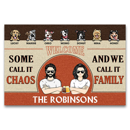 Couple Husband Wife And We Call It Family - Dog Lovers Gift - Personalized Custom Doormat