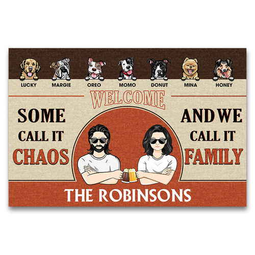Couple Husband Wife And We Call It Family - Dog Lovers Gift - Personalized Custom Doormat
