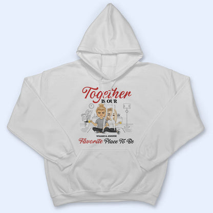 Chibi Couple Cheers To 30 Years Together And Counting Husband Wife - Couples Gift - Personalized Custom T Shirt