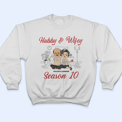 Chibi Couple Cheers To 30 Years Together And Counting Husband Wife - Couples Gift - Personalized Custom T Shirt