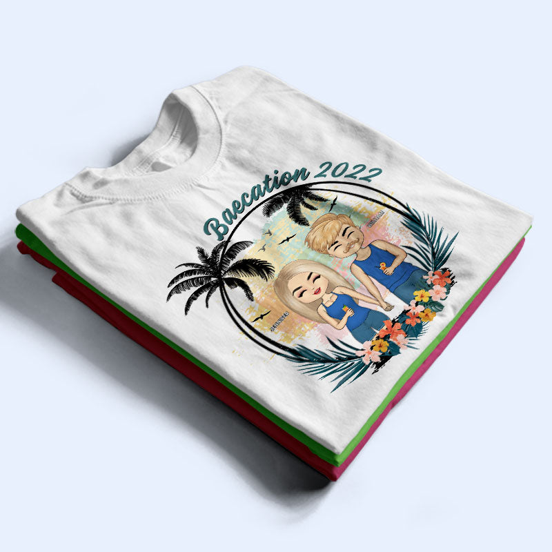 Beach Couple Baecation - Gift For Couple - Personalized Custom T Shirt