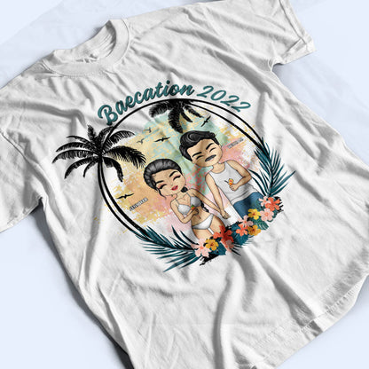 Beach Couple Baecation - Gift For Couple - Personalized Custom T Shirt