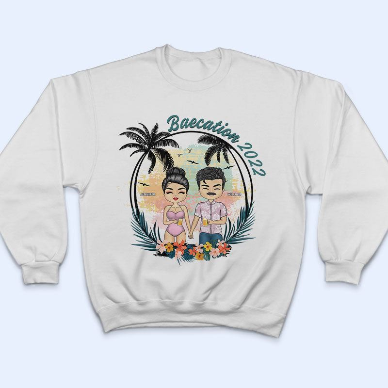Beach Couple Baecation - Gift For Couple - Personalized Custom T Shirt
